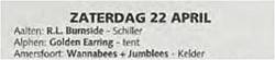 Golden Earring show ad April 22, 1995 Alphen - Feesttent Café Reuver